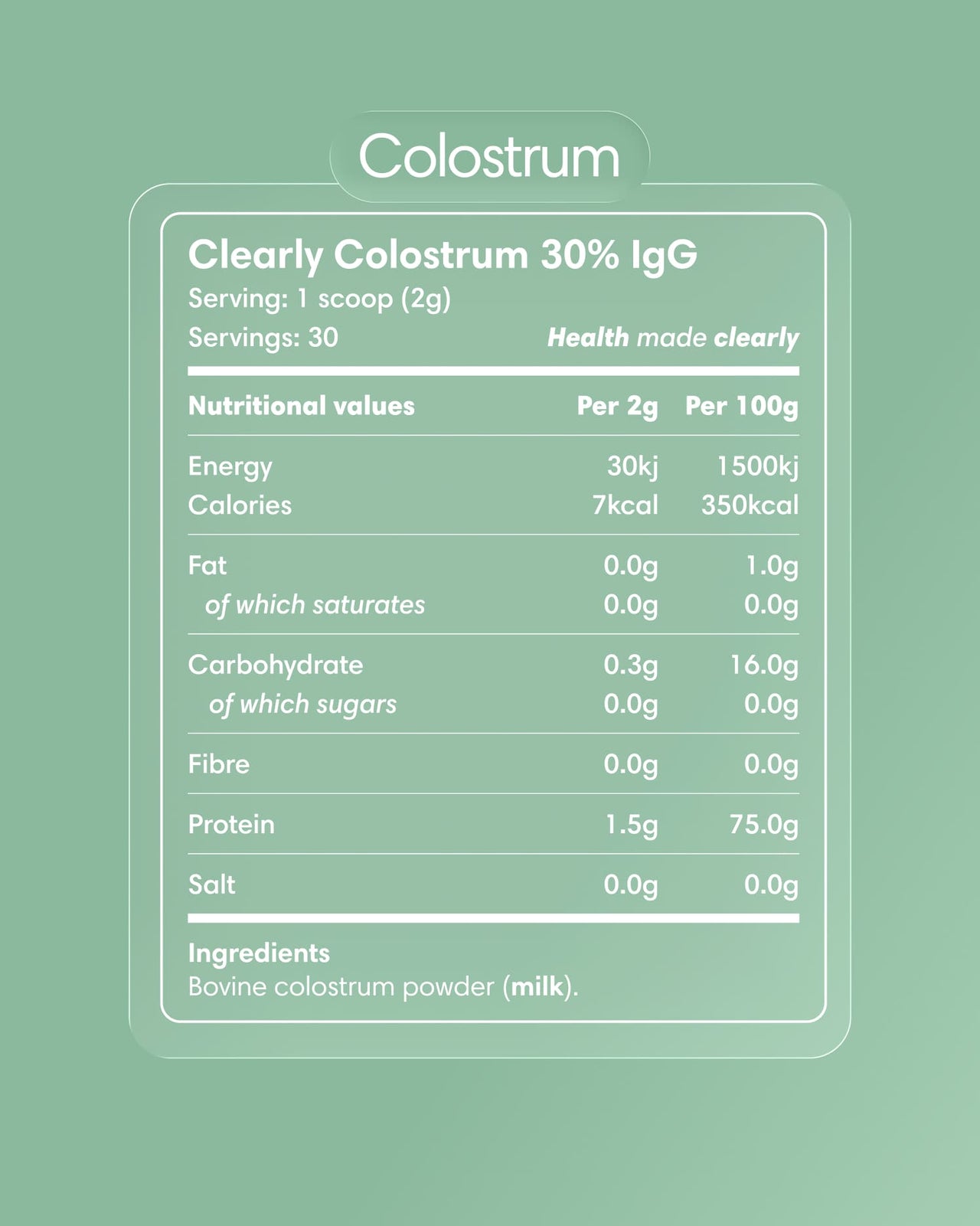  Clearly - Colostrum